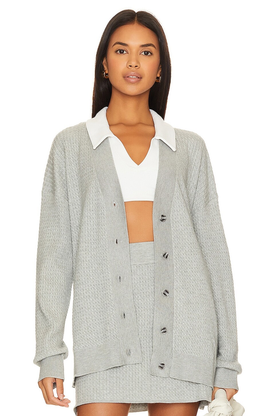

Кардиган WeWoreWhat Varsity, цвет Light Heather Grey