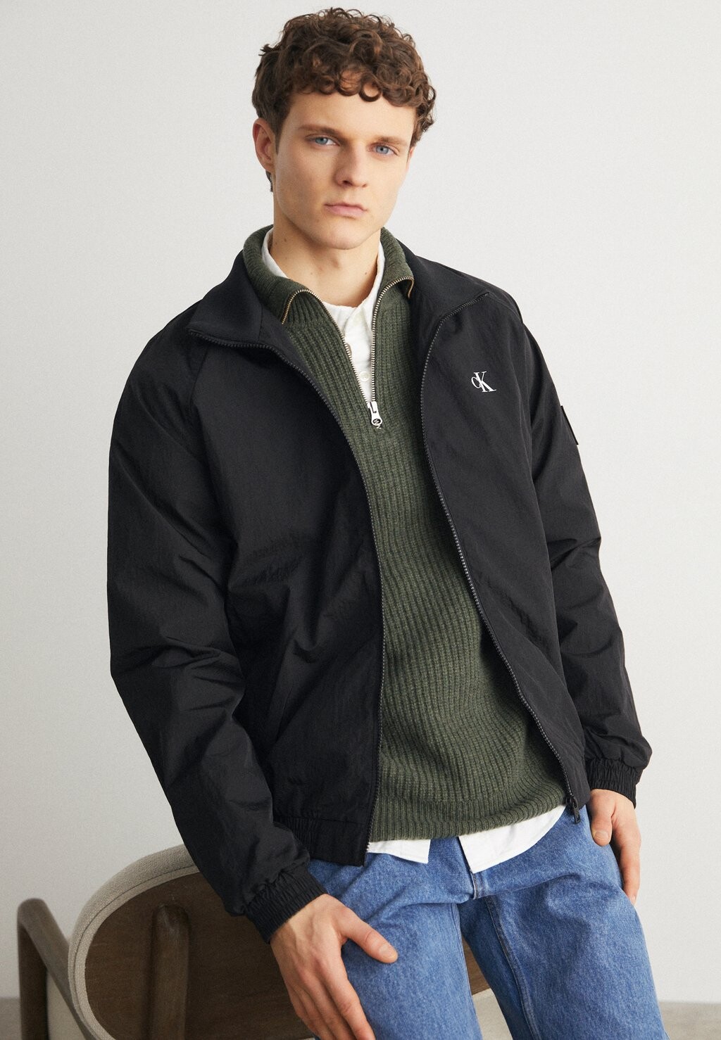 

Легкая куртка UNPADDED HARRINGTON Calvin Klein Jeans, цвет black