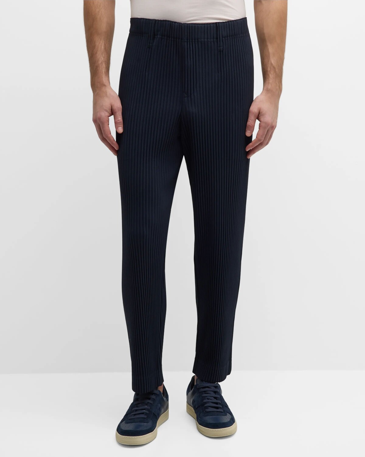 

Мужские прямые брюки со складками Homme Plisse Issey Miyake, цвет Navy