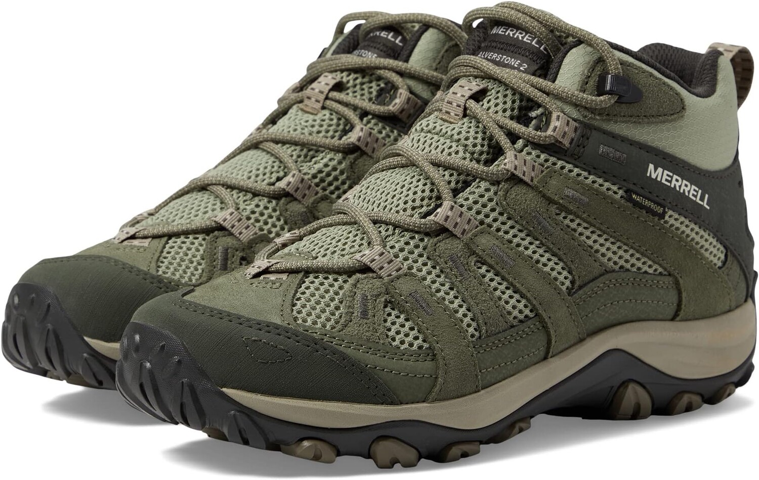 

Походная обувь Alverstone 2 Mid Wp Merrell, цвет Tea/Lichen