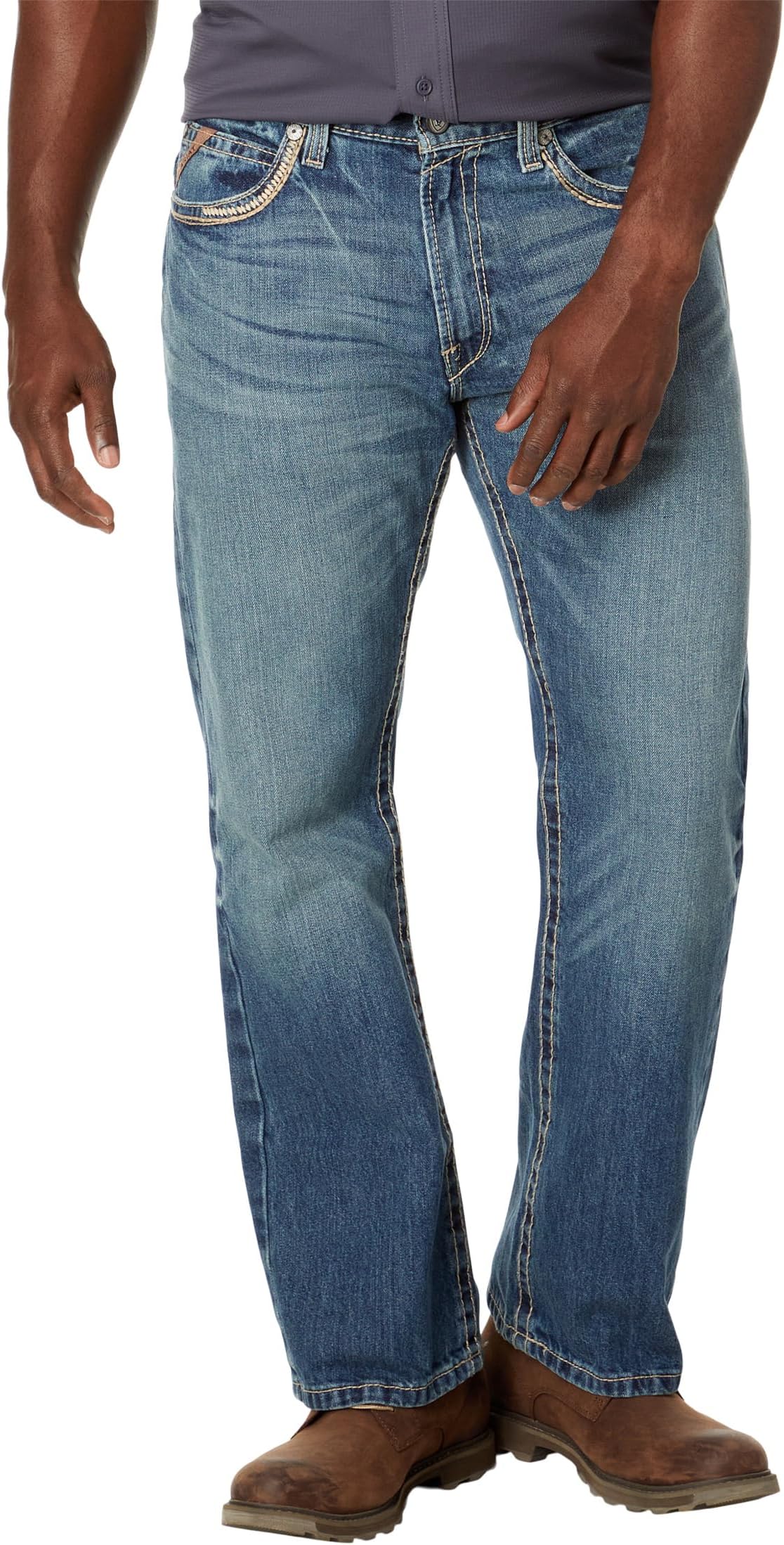 Джинсы M5 Ridgeline Slim Straight Leg Jeans Ariat, цвет Gambler