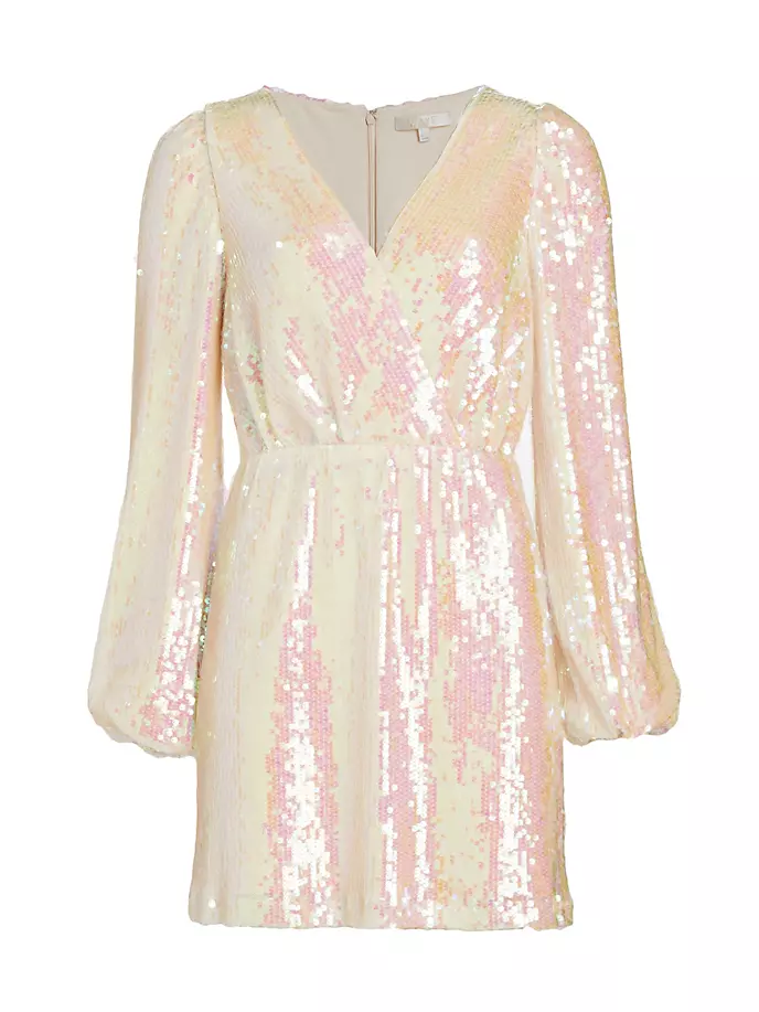 Мини-платье Carrie с пайетками Wayf, цвет opal sequin цена и фото