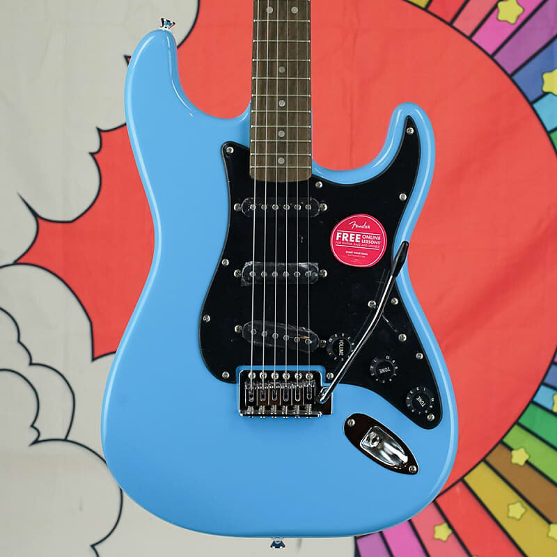 

Электрогитара Squier Sonic Stratocaster, Laurel Fingerboard, Black Pickguard, California Blue