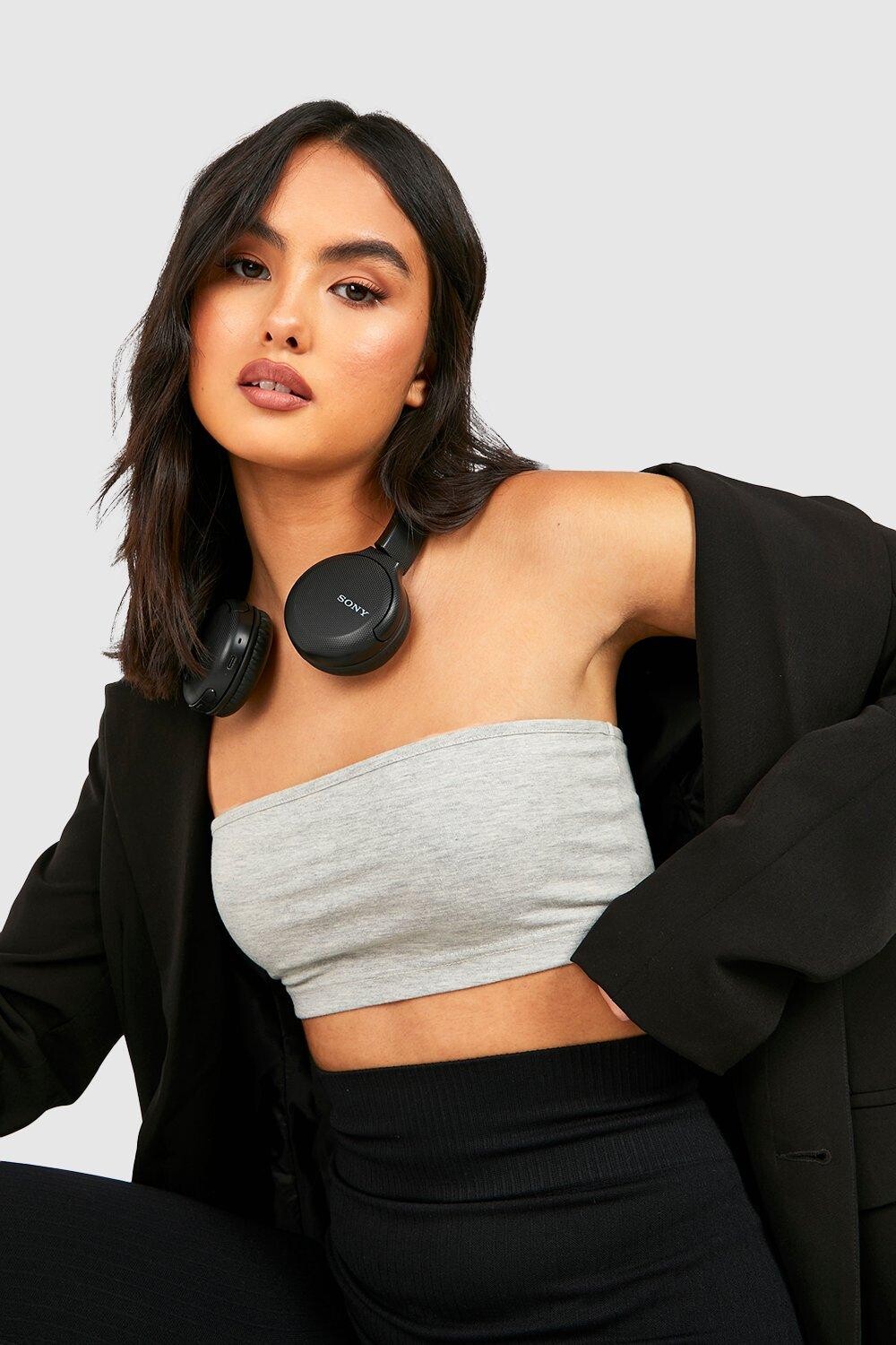 

Базовый трикотажный топ Boohoo, серый