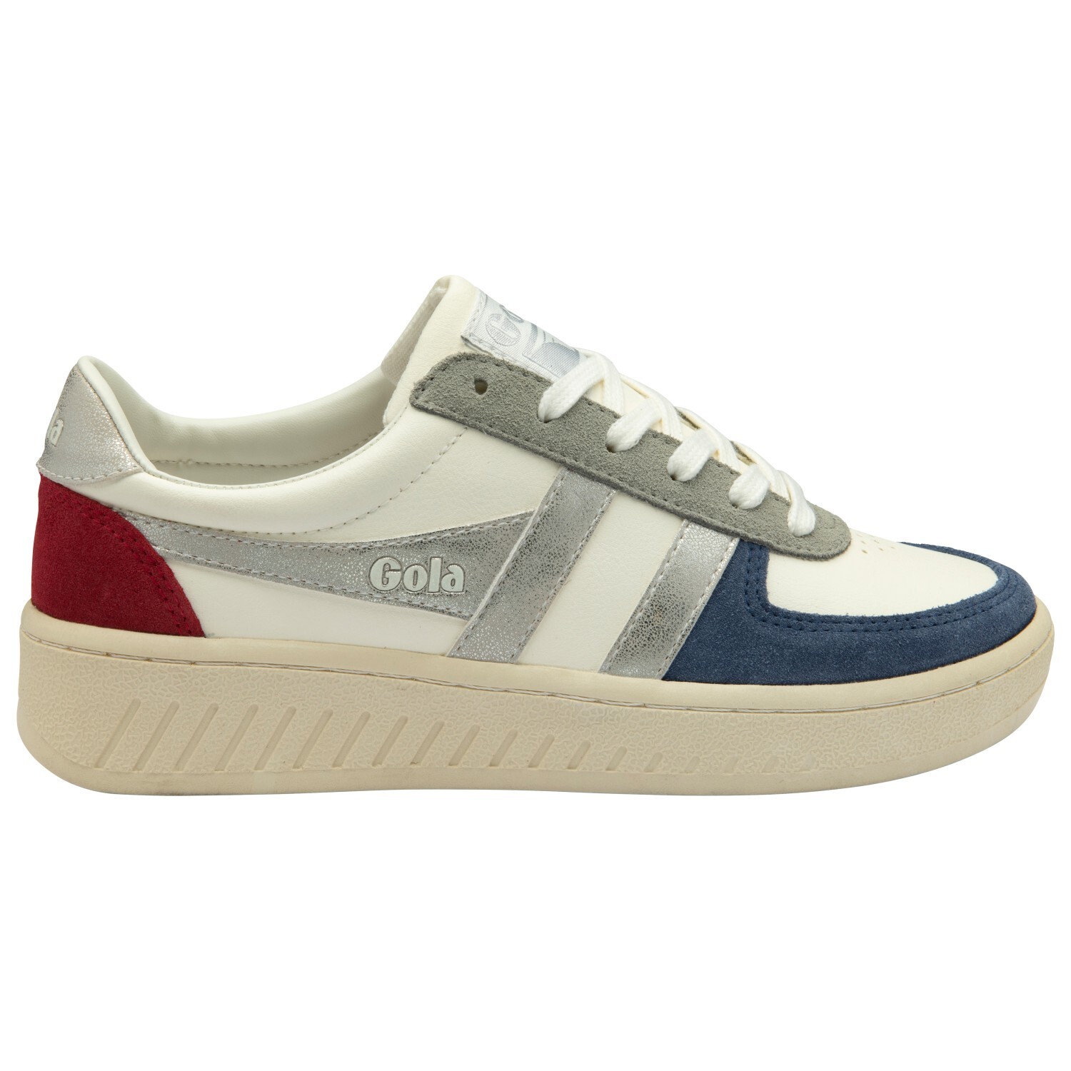 Кроссовки Gola Women's Grandslam Quadrant, цвет Off White/Moonlight/Silver/Deep Red