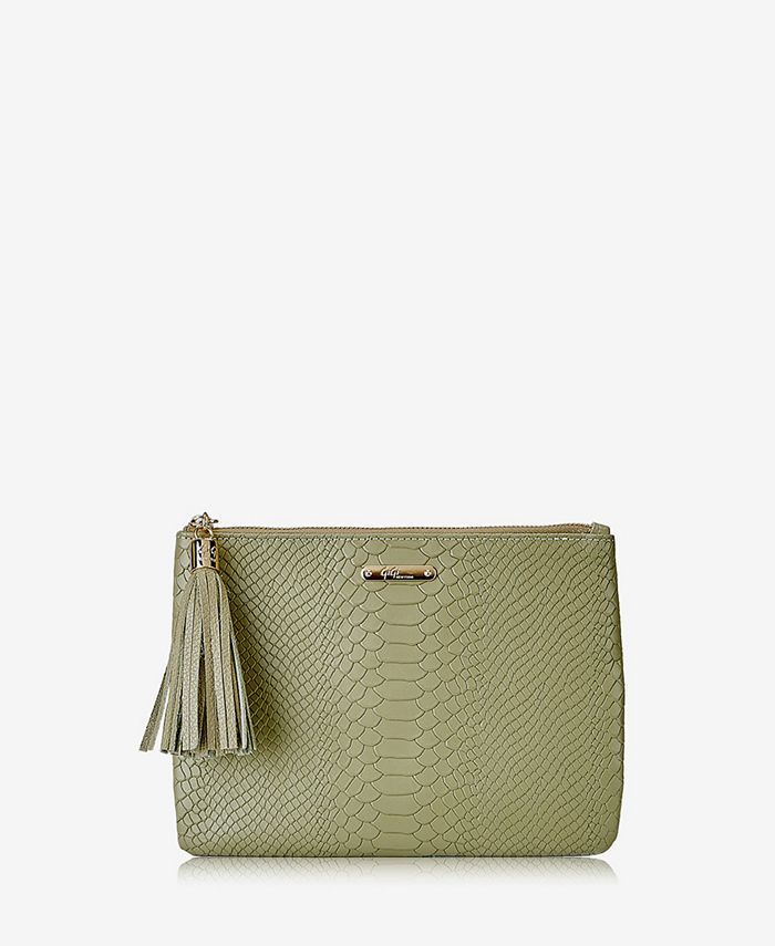 Кожаный клатч «Все в одном» GiGi New York, зеленый подседельная сумка one s bag 50m black