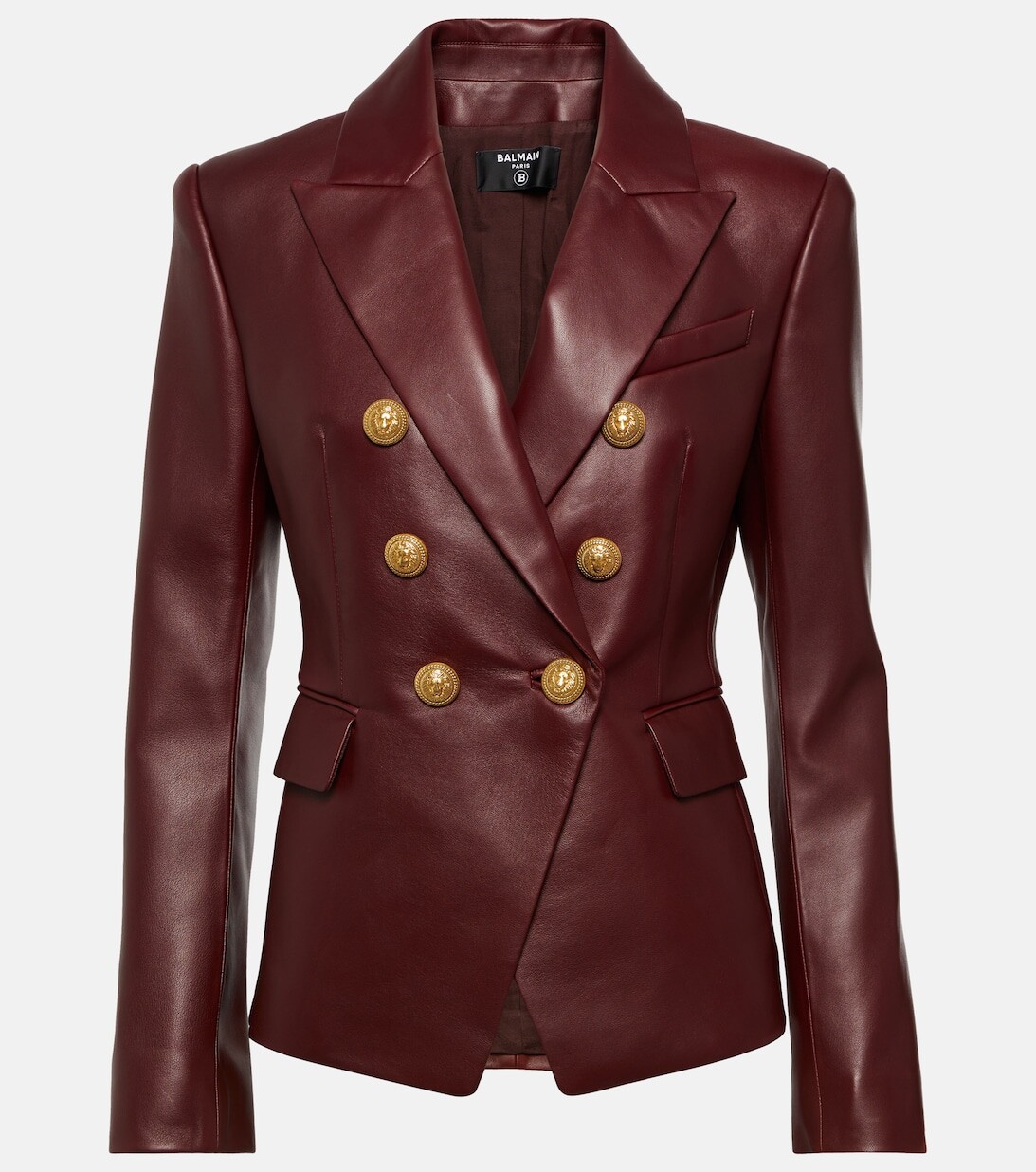 

Кожаный блейзер BALMAIN, красный
