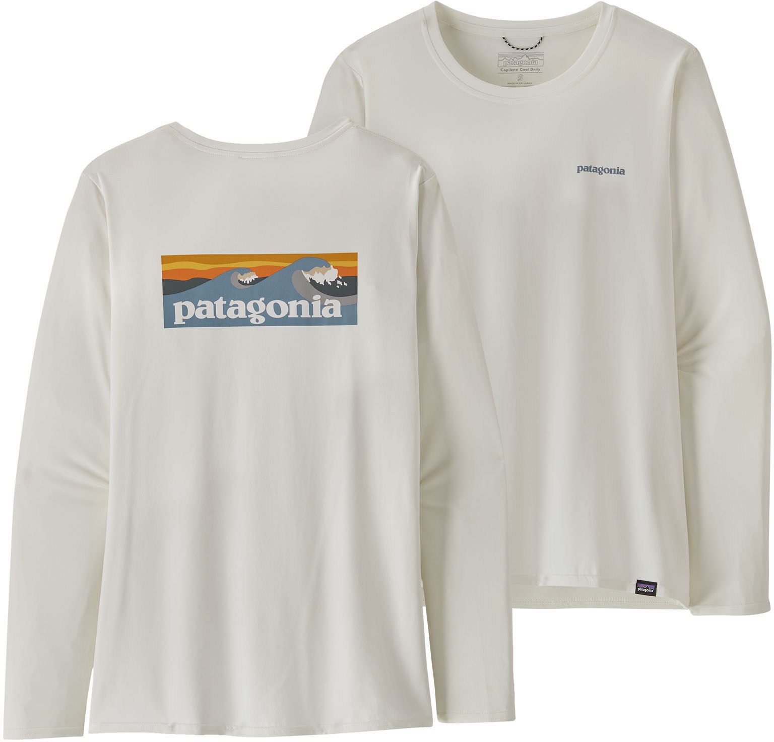 Повседневная рубашка Capilene Cool с длинными рукавами и рисунком — женская Patagonia, белый повседневная рубашка с длинными рукавами capilene cool – мужская patagonia белый