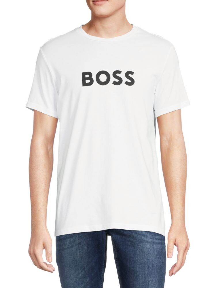 

Футболка с круглым вырезом и логотипом Boss, цвет Natural