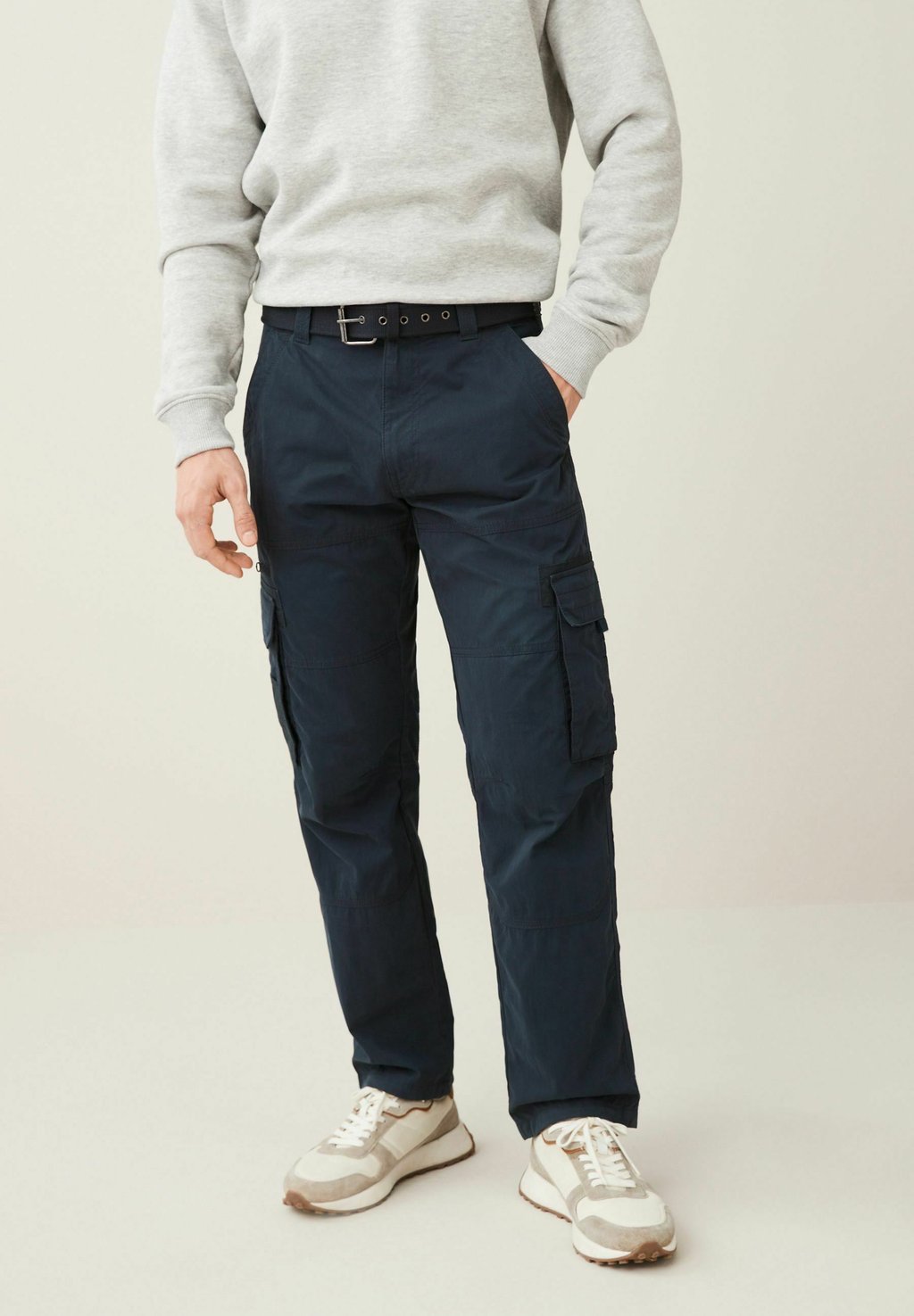 Брюки-карго BELTED TECH CARGO TROUSERS RELAXED FIT Next, цвет navy blue