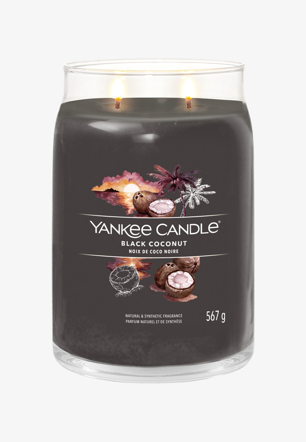 Ароматическая свеча Signature Large Jar Black Coconut Yankee Candle, черный ароматическая свеча signature large jar pink sands yankee candle розовый