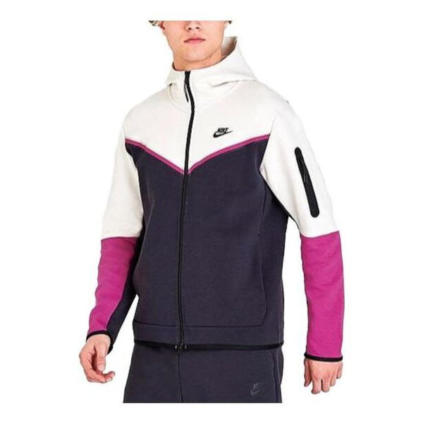 

Толстовка Sportswear Tech Fleece Full Zip Up Hoodie 'Phantom Cave Purple Active Pink', мультиколор