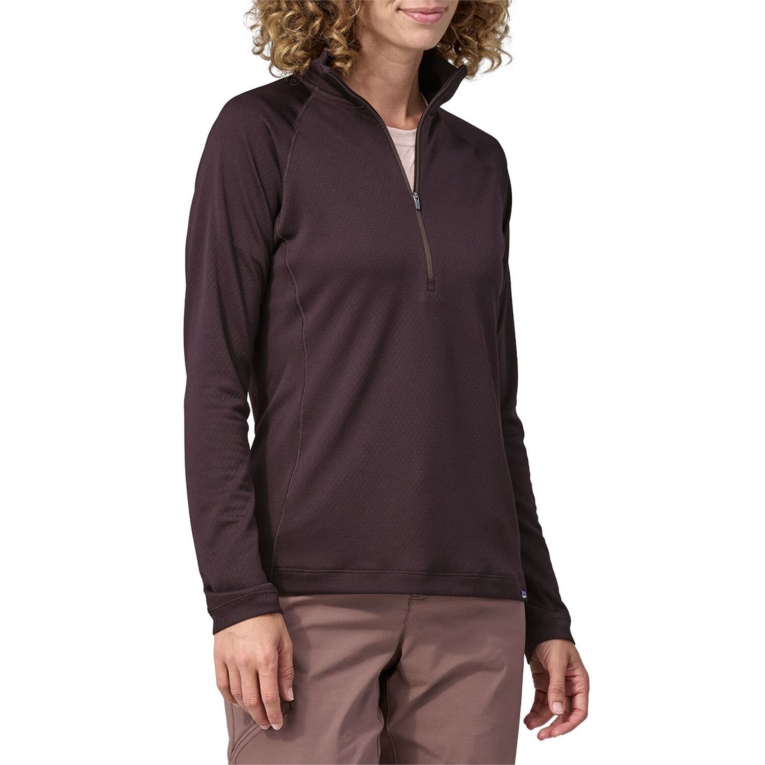 

Топ Patagonia Capilene Midweight Zip-Neck, цвет Obsidian Plum