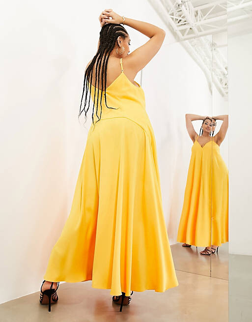 

Оранжевое платье макси с пышной юбкой ASOS EDITION Curve Extreme, Оранжевый