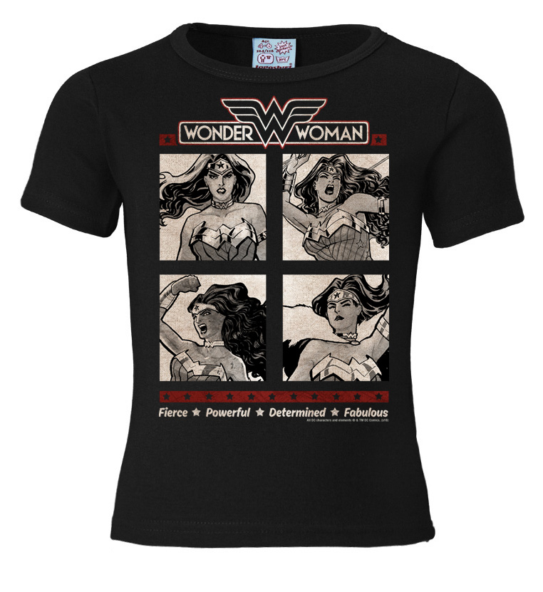 Футболка Logoshirt DC Wonder Woman Powerful, черный цена и фото