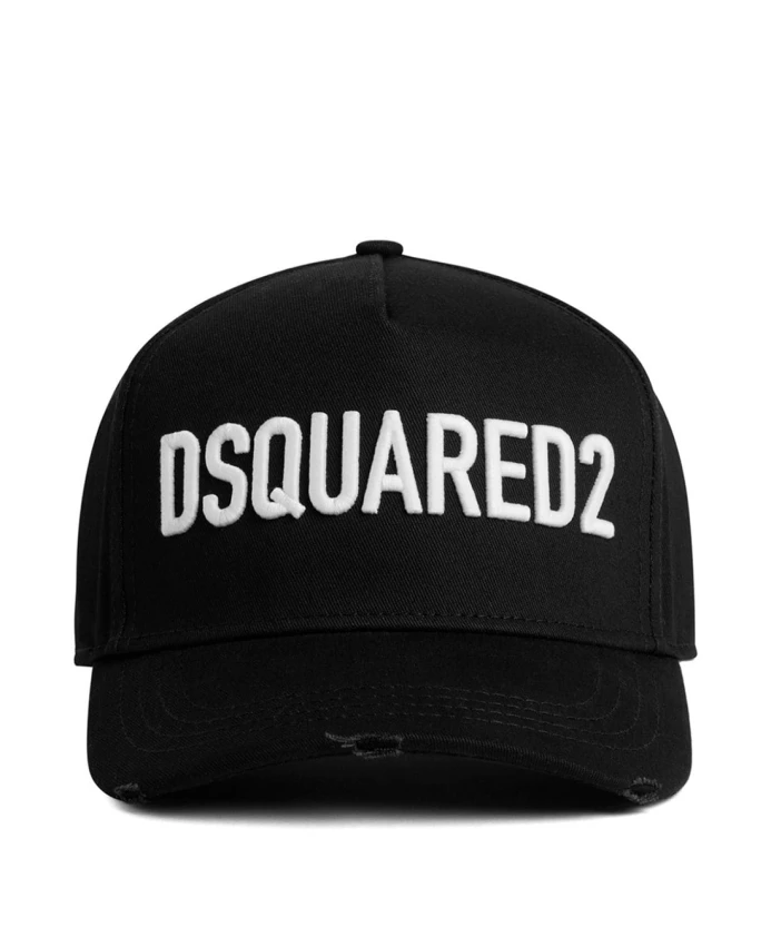 

Хлопковая стильная шапка Dsquared2, черный