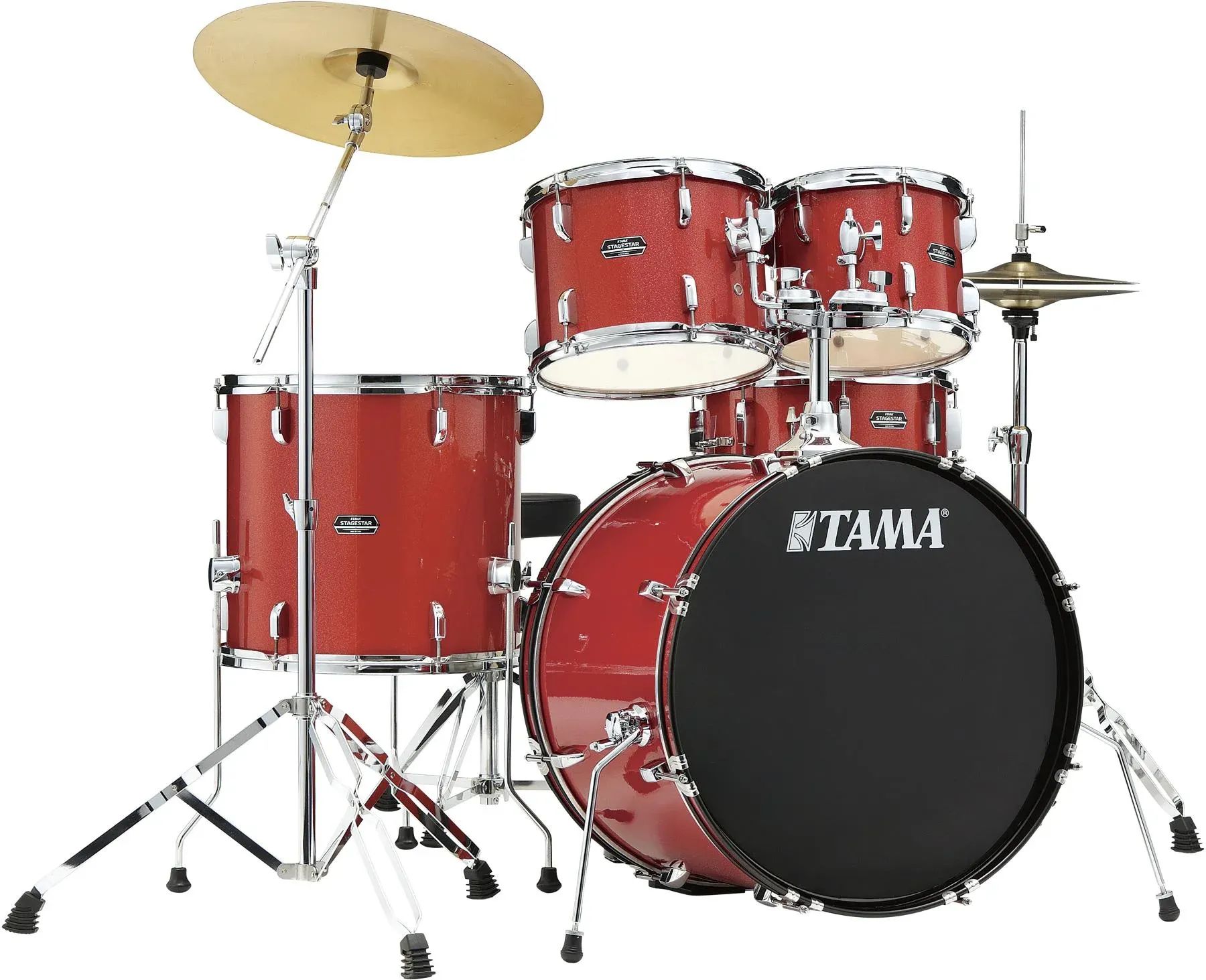 

Новая полная ударная установка Tama Stagestar из пяти предметов — Candy Red Sparkle