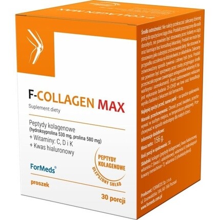 

F-Collagen Max Коллагеновый порошок 156 г с гиалуроновой кислотой, витаминами C, D, K, Formeds