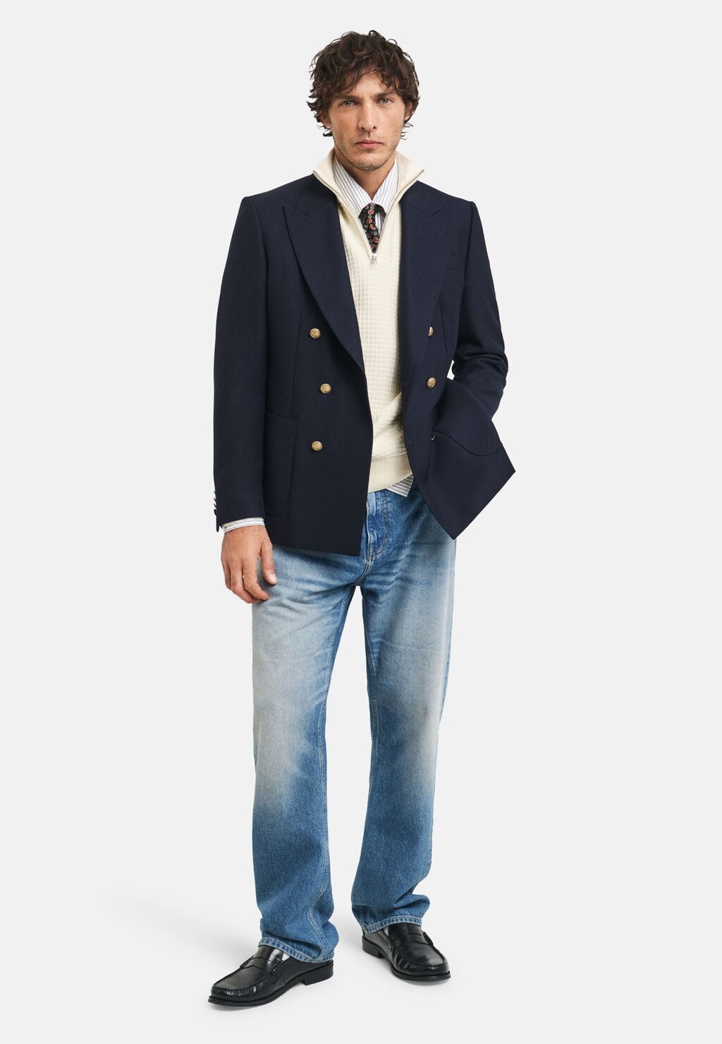

Джемпер HALF-ZIP GANT, кремовый