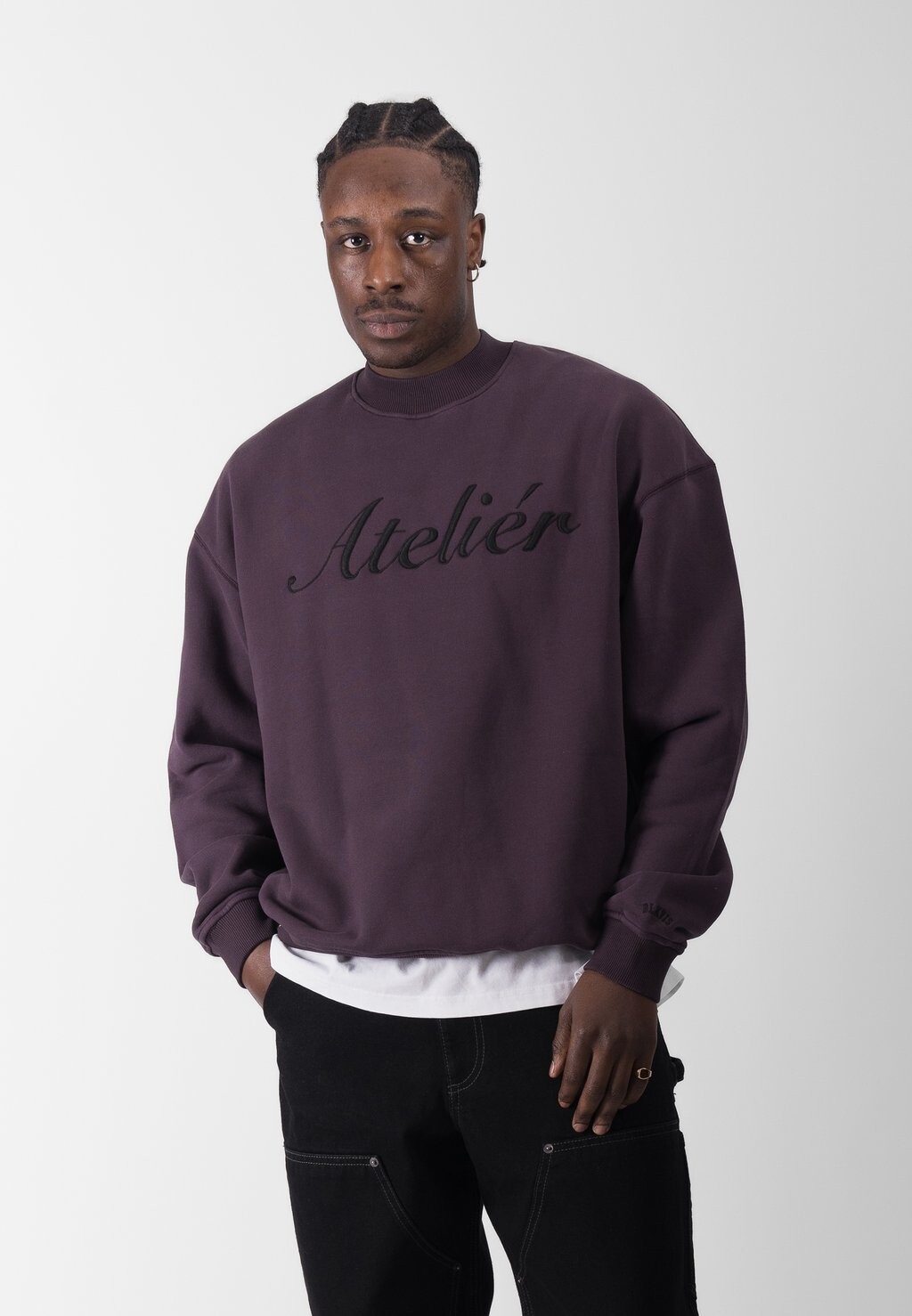 Толстовка ATELIÉR CREWNECK UNISEX Blkvis, цвет plum perfect