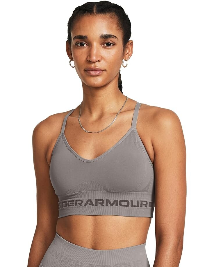 

Бюстгальтер Under Armour Seamless Low Long, цвет Pewter/Fresh Clay