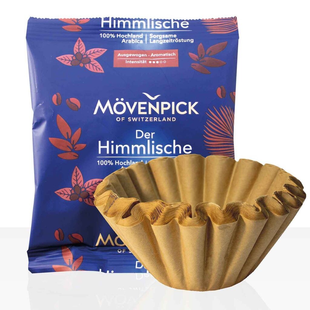 

Mövenpick The Heavenly 42 x 60 г молотого кофе + 50 корзинчатых фильтров, пакет услуг