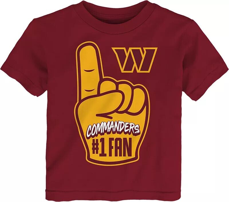 

Nfl Team Apparel Для малышей красная футболка Washington Commanders Handoff