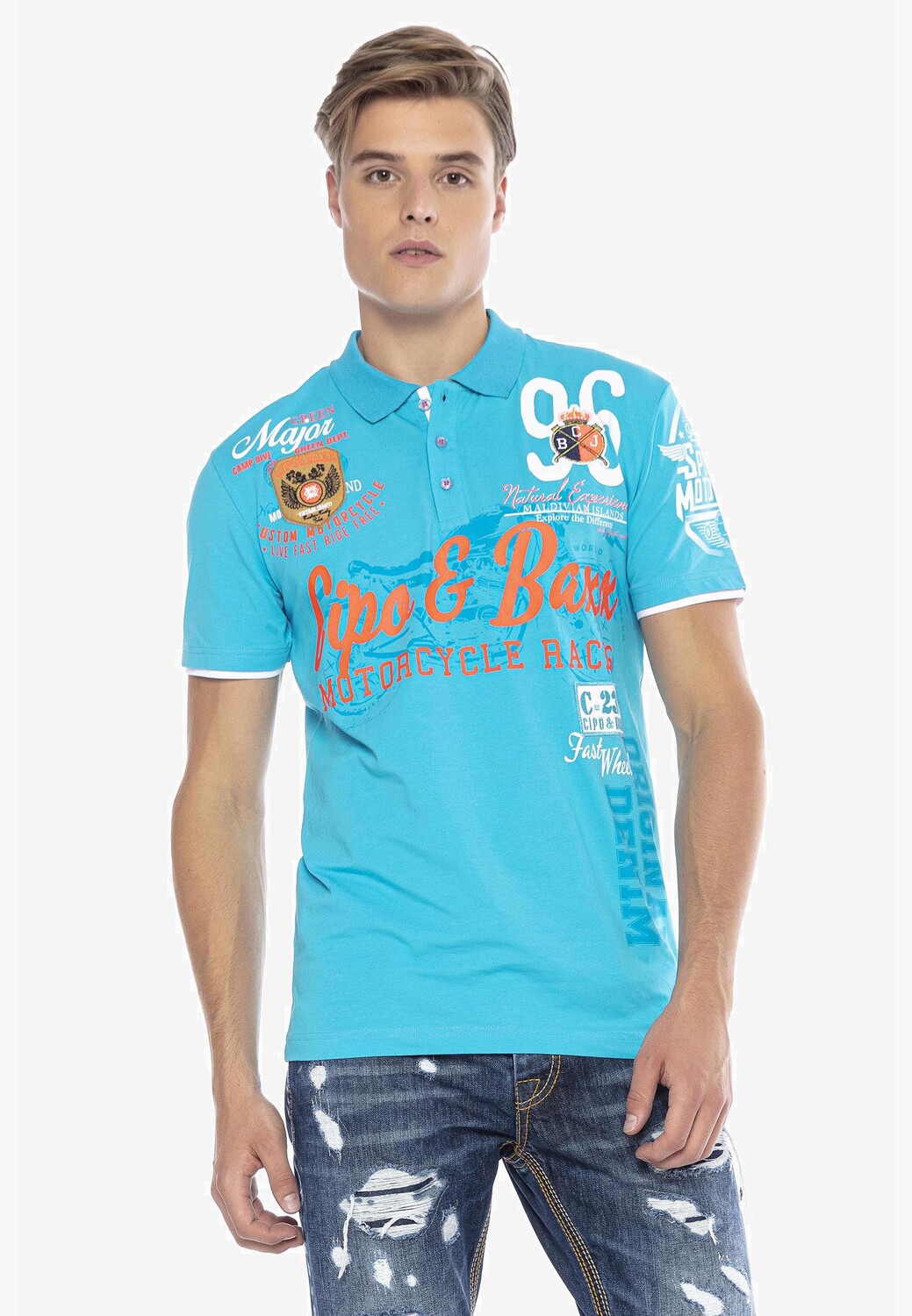 

Поло Cipo & Baxx, цвет TURQUOISE