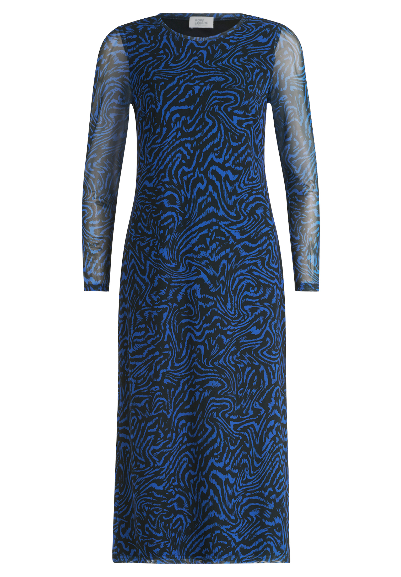 Платье Vera Mont Basic mit Animalprint, синий