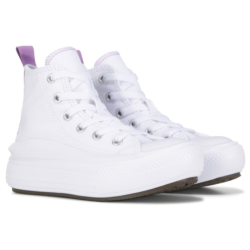 

Детские высокие кеды Chuck Taylor All Star Move Little Kid Converse, белый