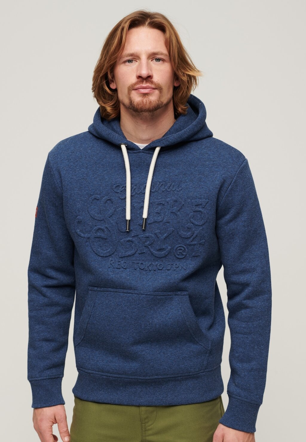 Толстовка EMBOSSED ARCHIVE GRAPHIC Superdry, цвет bright blue marl