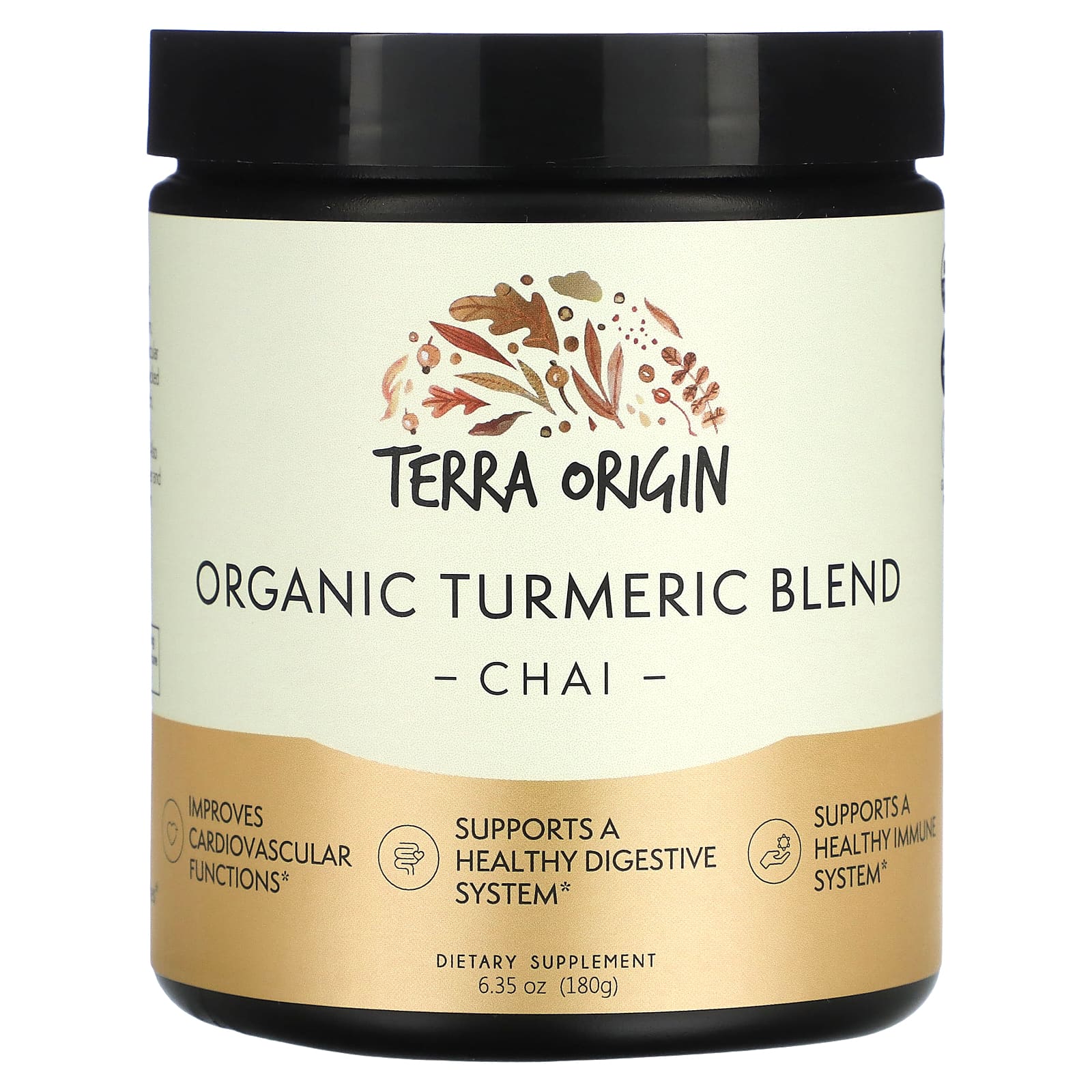 Terra Origin Органическая смесь куркумы чай 180 г (6,35 унции) terra origin healthy immunity boost 30 таблеток
