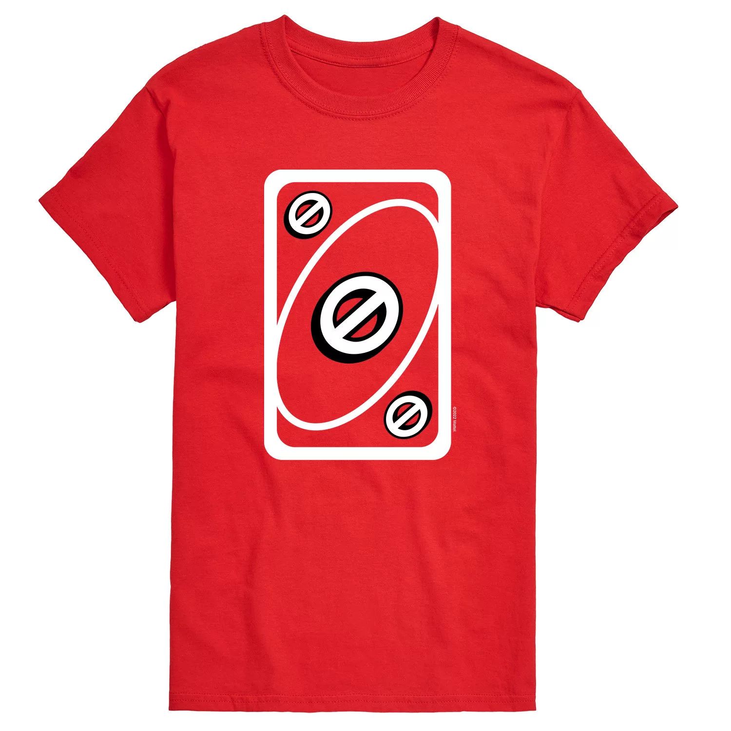 Мужская красная футболка Mattel UNO Skip Card мужская футболка mattel uno reverse card game