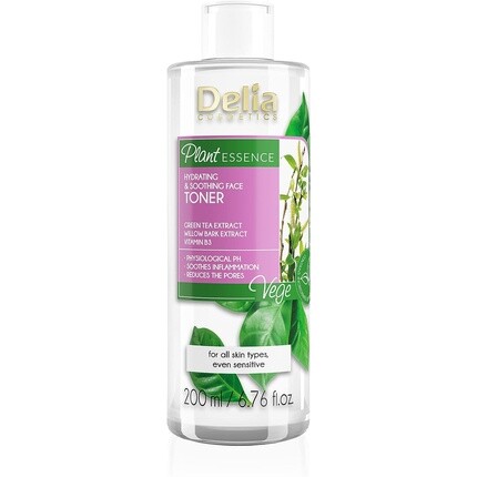 

Тоник увлажняющий для лица Plant Essence с экстрактом зеленого чая 200мл, Delia Cosmetics