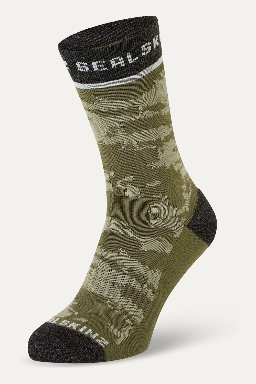 

Зеленые жаккардовые мужские носки Reepham средней длины SEALSKINZ, зеленый