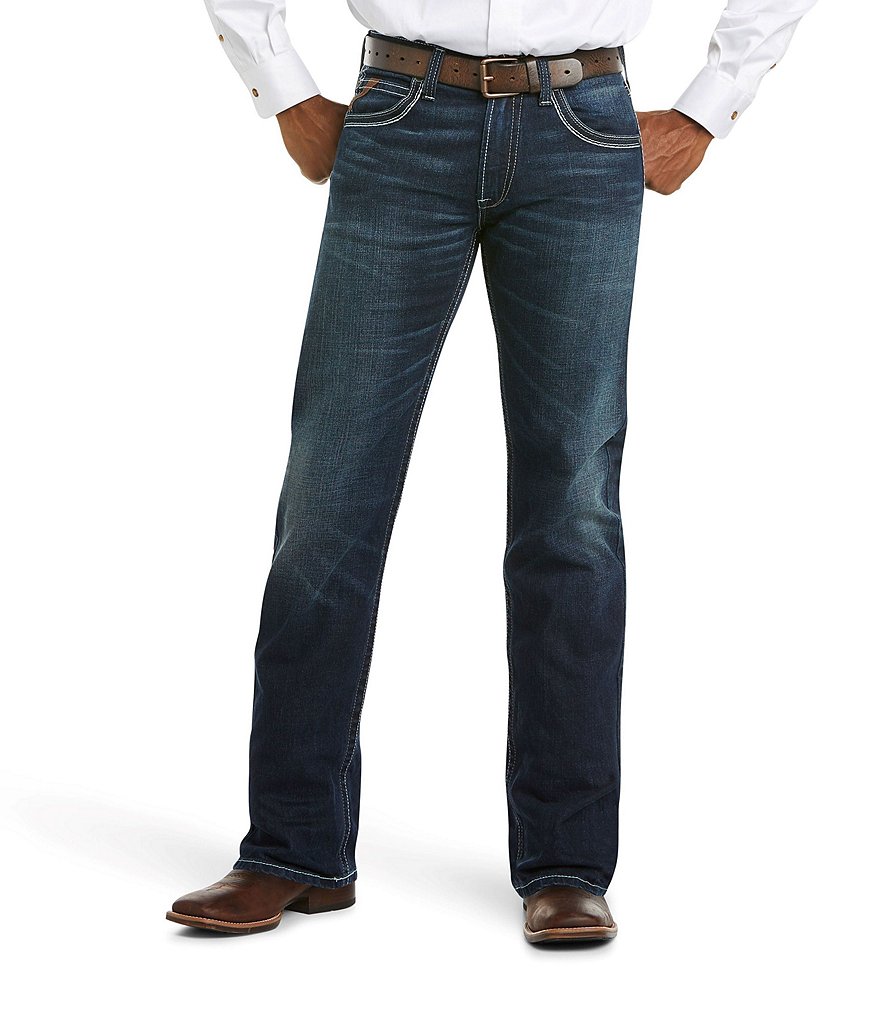 Прямые эластичные джинсы Ariat M5 Madera, штабелируемые прямые брюки, синий