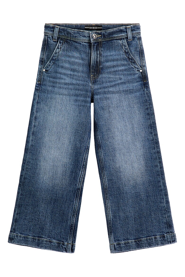 

Широкие джинсы с эффектом потертости Guess, синий
