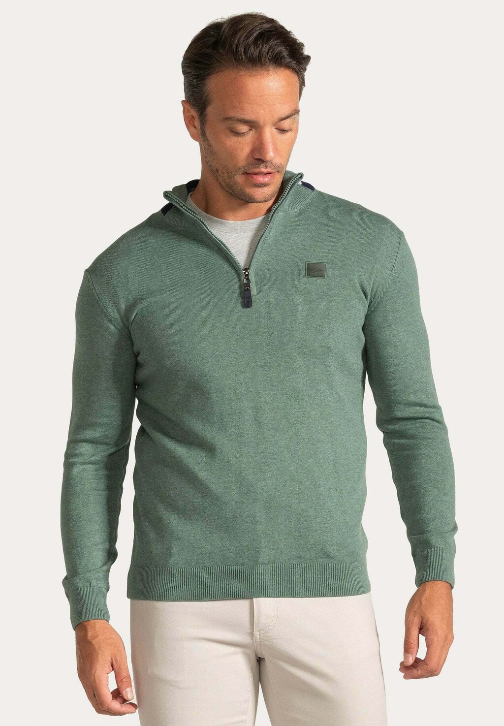 

Свитер Modern Fit Half Zip Jacey Quinn, цвет green melange