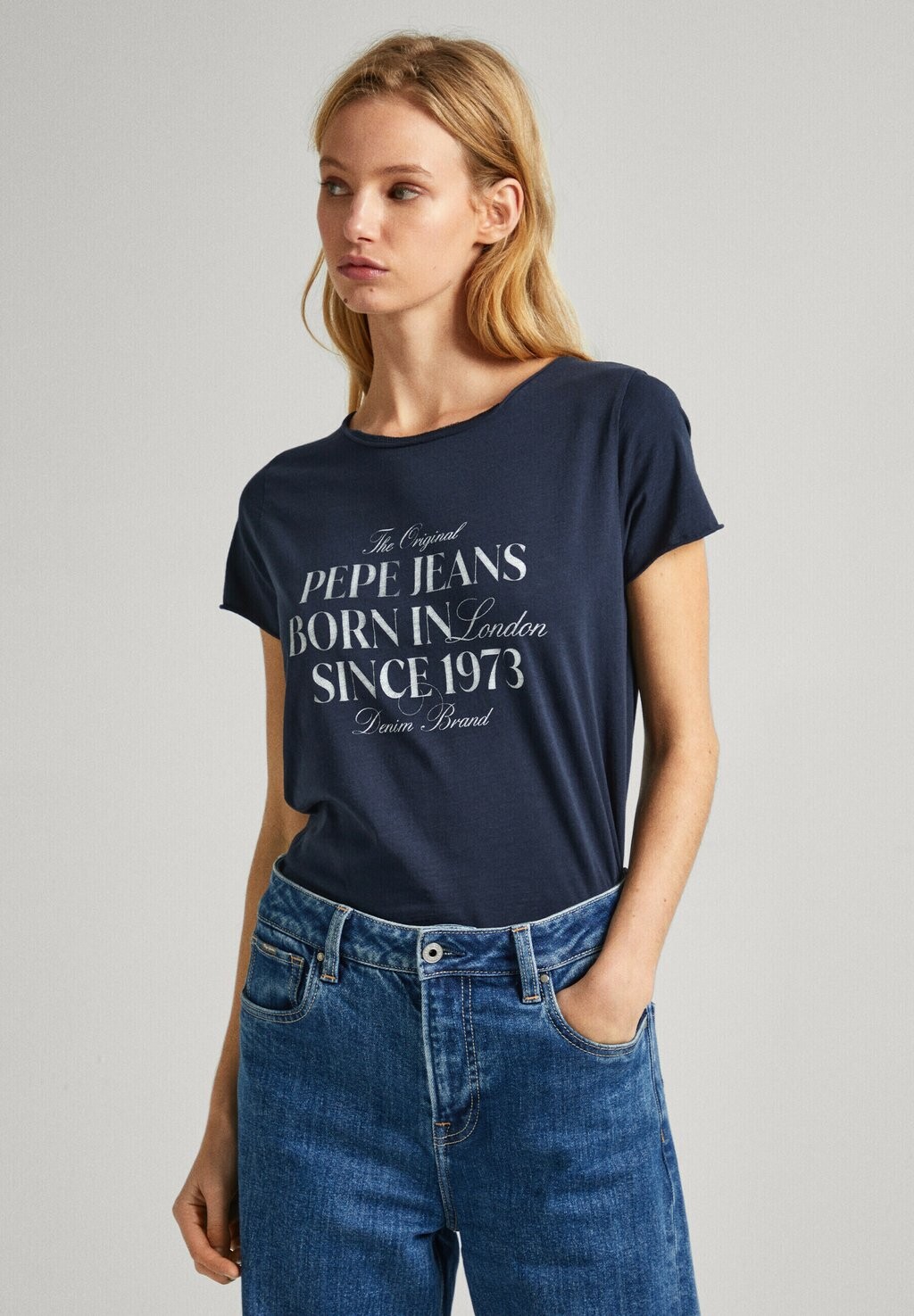 

Футболка с принтом JASMINE Pepe Jeans, цвет dulwich blue