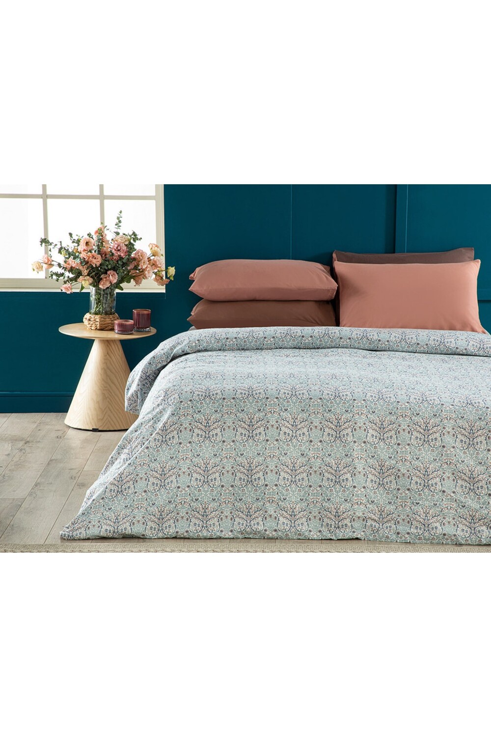 

Пододеяльник двойной English Home Primrose Easy Iron, синий