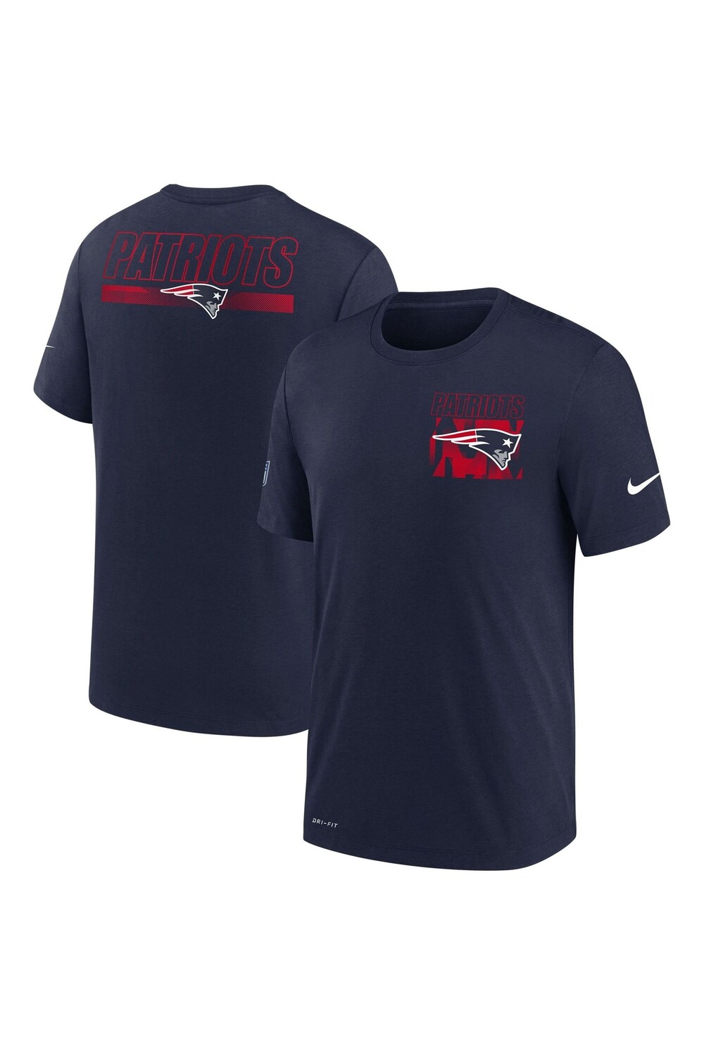 

Хлопковая футболка Nike Fanatics New England Patriots Dri-Fit Nike, синий