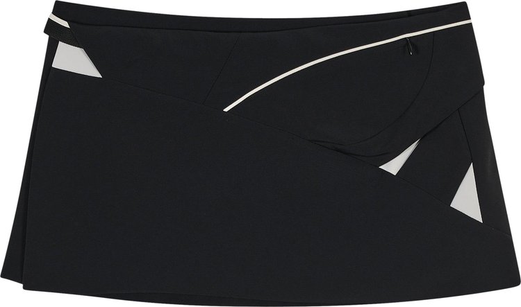 Юбка Hyein Seo Cinched Wrap 'Black', черный черные брюки со вставками hyein seo