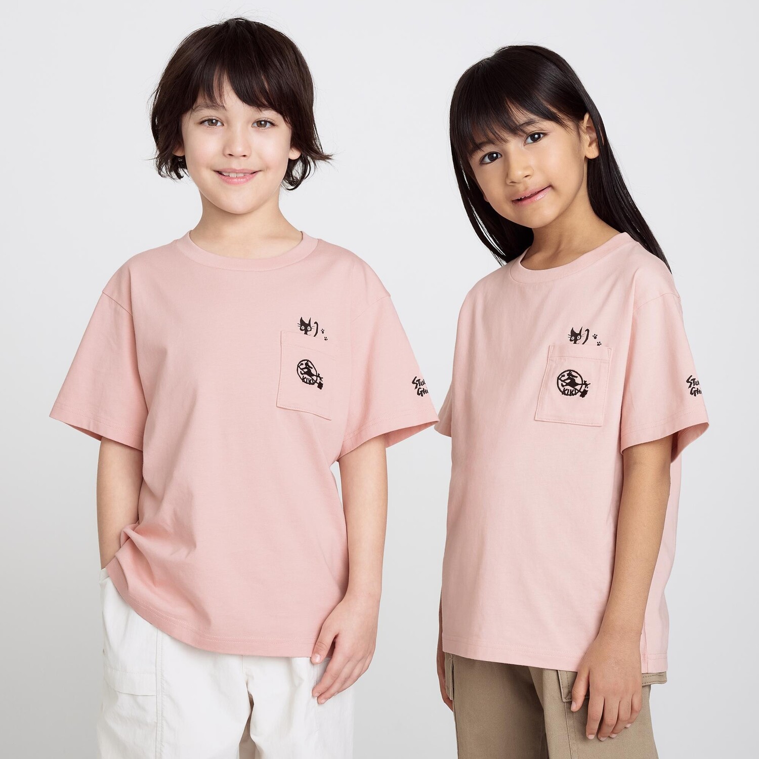 

Футболка UNIQLO Kids Studio Ghibli Ut с коротким рукавом и рисунком, розовый