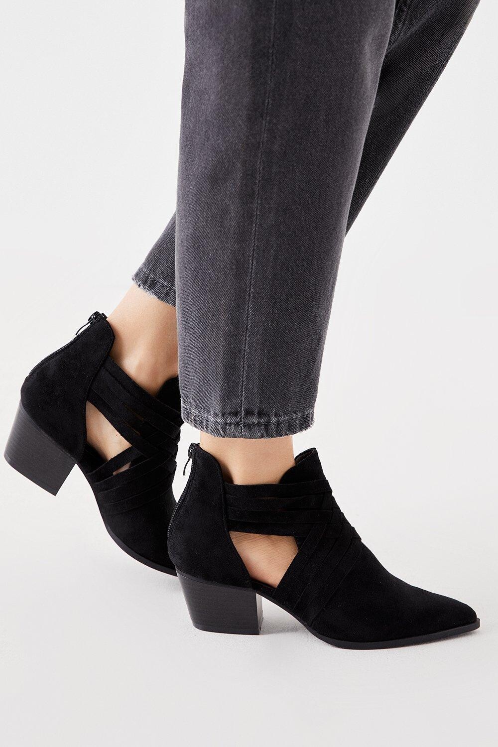 

Сапоги в стиле вестерн с вырезами Adeline Dorothy Perkins, черный
