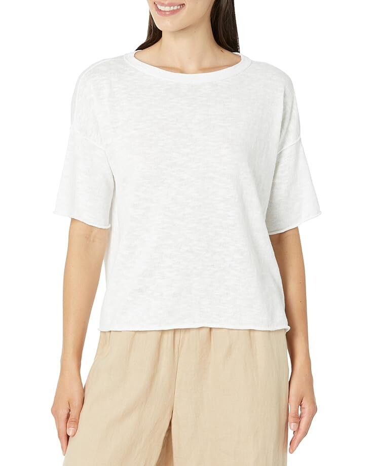 

Свитер Eileen Fisher Elbow Sleeve Pullover, белый