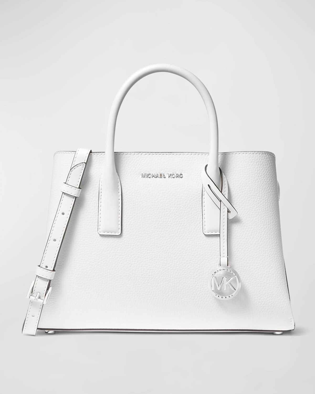 

Маленькая кожаная сумка-саквояж Ruthie MICHAEL Michael Kors, цвет Optic White