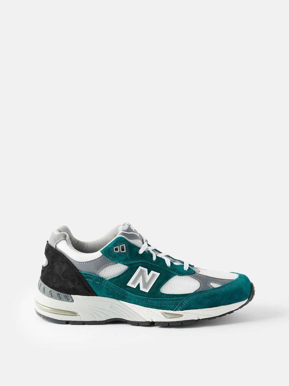 

Замшевые кроссовки made in uk 991 New Balance, зеленый