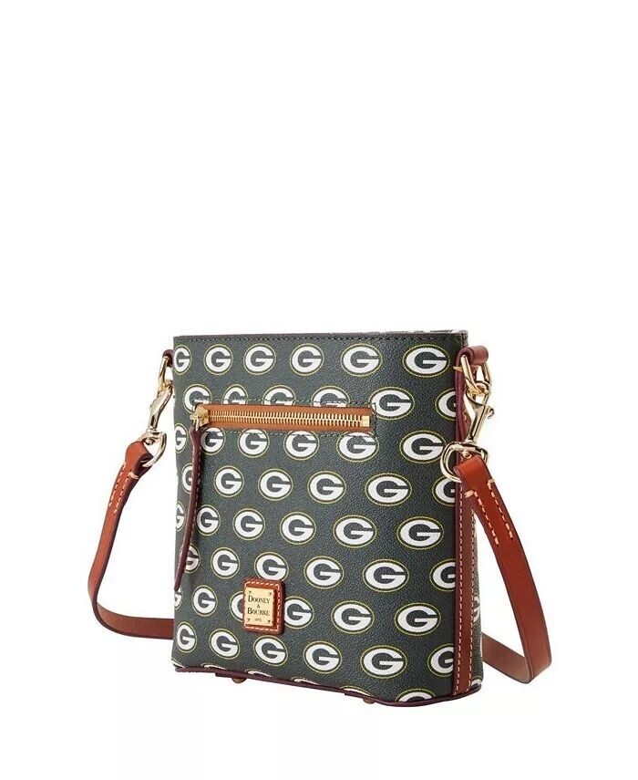 

Женская маленькая фирменная сумка через плечо Green Bay Packers на молнии Dooney & Bourke, серый