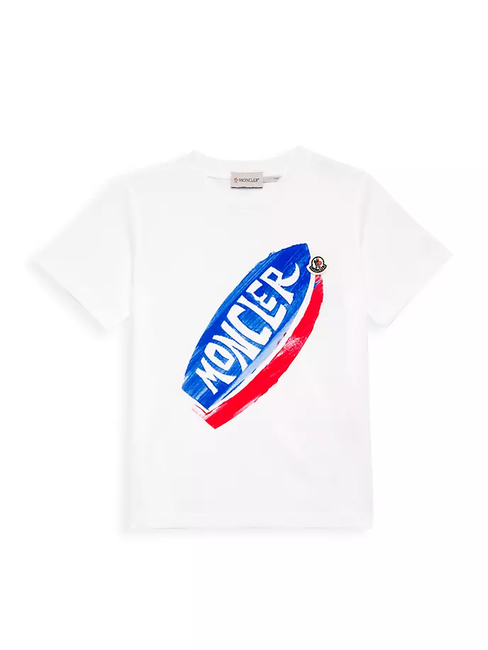 

Футболка с рисунком Little Kid's & Surfboard Paint Moncler, белый