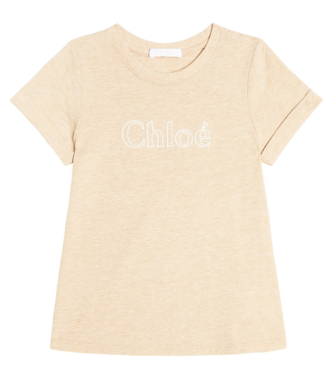 

Футболка из хлопкового джерси Chloé, бежевый